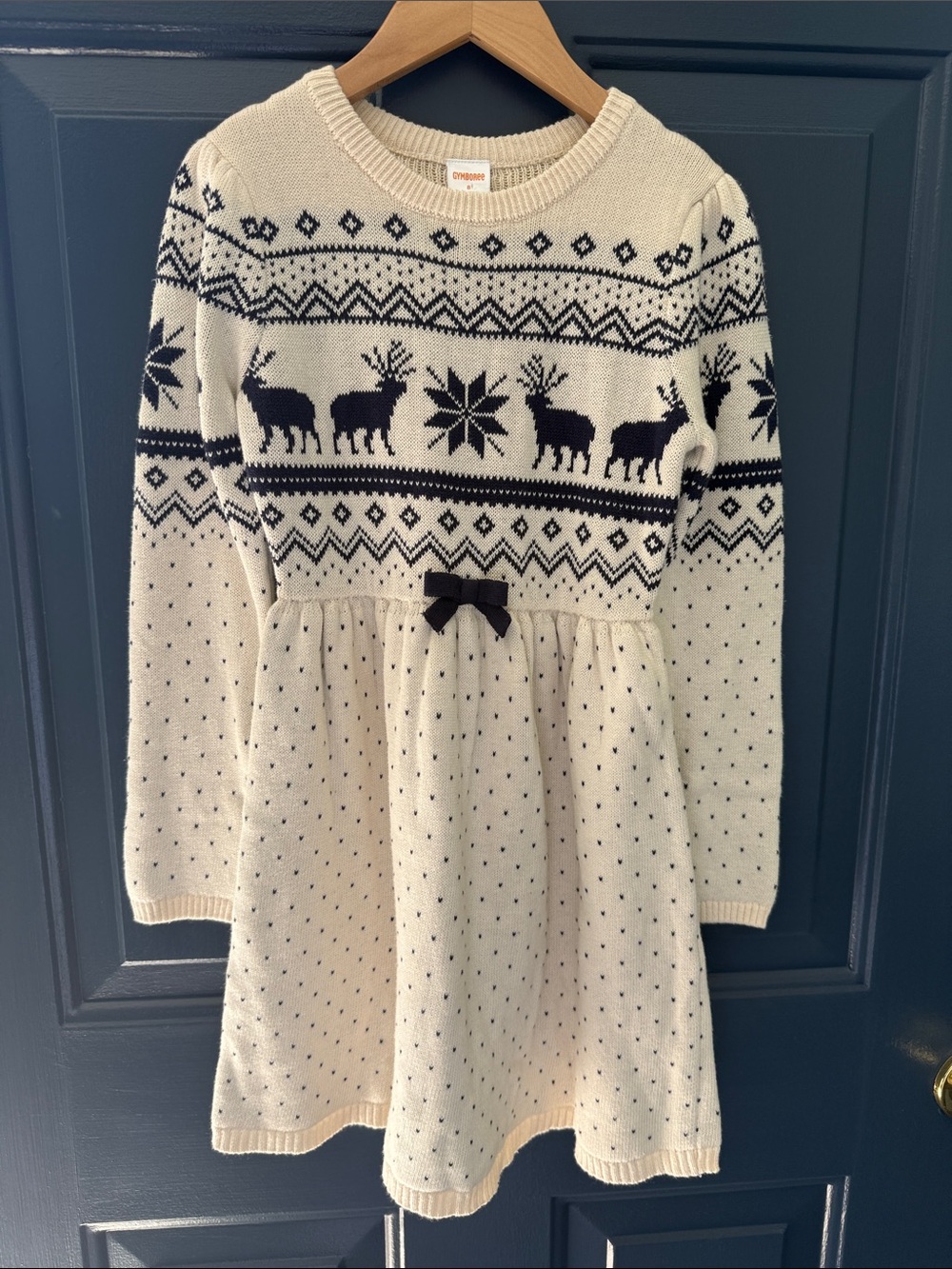 Gymboree Girl’s Fairisle Reindeer Sweater Dress - Size 8